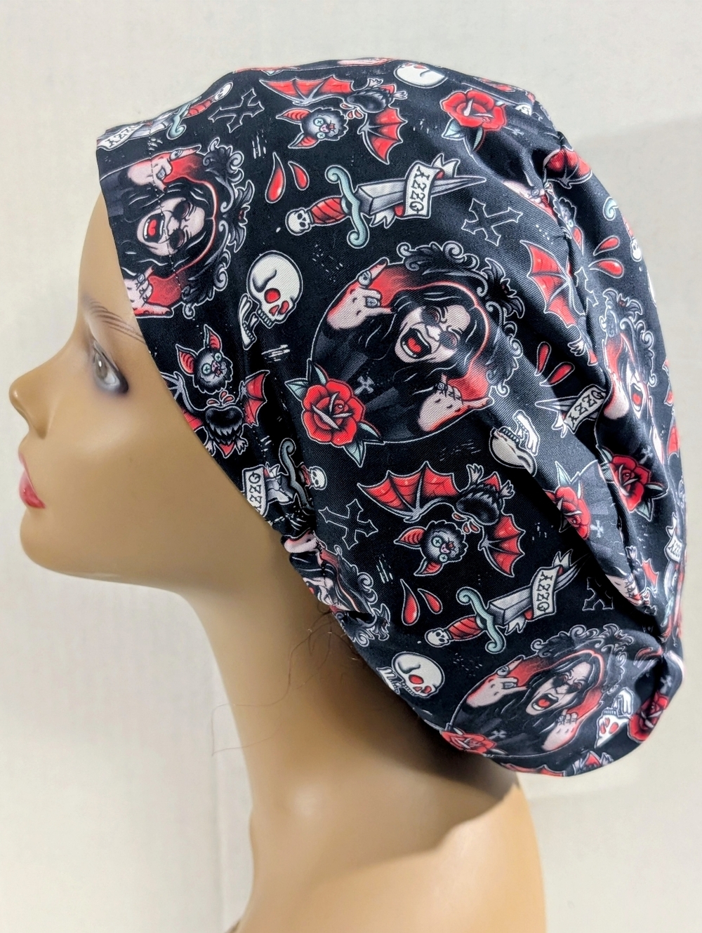 Ozzy, Euro Style Scrub Cap, Scrub Cap, Surgery Hat, Chemo Hat